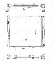 Nrf 53874 - RADIADOR ALU BRAZED MERCEDES 250 85