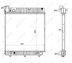 Nrf 53875 - RADIADOR ALU BRAZED MERCEDES 207D 8