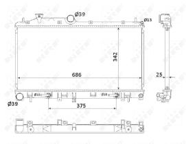 Nrf 53886 - RADIADOR ALU BRAZED SUBARU FORESTER