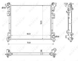 Nrf 53900 - RADIADOR ALU BRAZED CHRYSLER (USA)