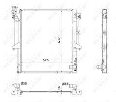Nrf 53907 - RADIADOR ALU BRAZED MITSUBISHI L200