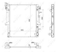 Nrf 53910 - RADIADOR ALU BRAZED MITSUBISHI L200