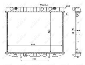 Nrf 53947 - RADIADOR ALU BRAZED OPEL VAUXHALL F
