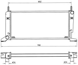 Nrf 539500 - RADIADOR ALU BRAZED FORD ESCORT 86-