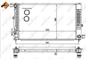 Nrf 539504 - RADIADOR ALU BRAZED AUDI A4 94-