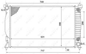 Nrf 53958 - RADIADOR ALU BRAZED AUDI A4 01-