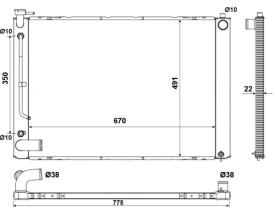 Nrf 53974 - RADIADOR ALU BRAZED LEXUS RX 300 03