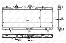 Nrf 53983 - RADIADOR ALU BRAZED FIAT BARCHETTA