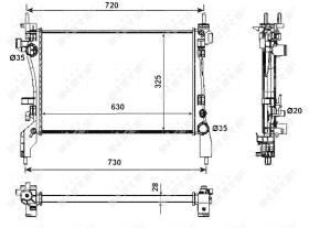 Nrf 53988 - RADIADOR ALU BRAZED CITROEN NEMO 10