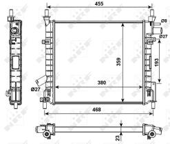 Nrf 53989 - RADIADOR ALU MECHAN FORD KA 96-