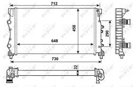 Nrf 53990 - RADIADOR ALU BRAZED RENAULT ESPACE