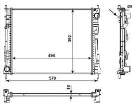 Nrf 53992 - RADIADOR ALU BRAZED RENAULT TWINGO
