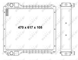 Nrf 54068 - RADIADOR ALU BRAZED JCB 3CX, 4CX
