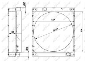 Nrf 54093 - RADIADOR CU CLAAS ARES 800