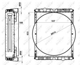 Nrf 54097 - RADIADOR CU CLAAS ARES 600