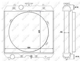 Nrf 54103 - RADIADOR CU KUBOTA V2203M