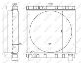 Nrf 54105 - RADIADOR CU KUBOTA