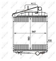 Nrf 54110 - RADIADOR CU JOHN DEERE 6520, 6620,
