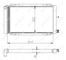 Nrf 54614 - RADIADOR ALU MECHAN FORD FIESTA 83-