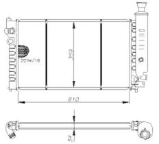 Nrf 54635 - RADIADOR PEUGEOT 405 87-
