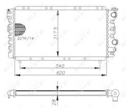 Nrf 54648 - RADIADOR CU ARO 10 80-