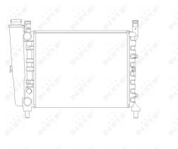 Nrf 54680 - RADIADOR ALU MECHAN FIAT UNO 83-