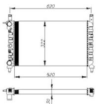 Nrf 54702 - RADIADORES TURISMOS FIAT FIORINO 88
