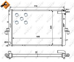 Nrf 55319 - RADIADOR ALU BRAZED MG SV 03-