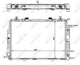 Nrf 55320 - RADIADOR ALU BRAZED MERCEDES 600 91
