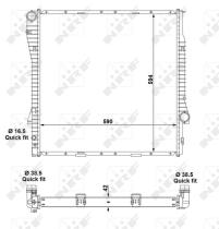Nrf 55328 - RADIADOR ALU BRAZED BMW X5 E53 00-