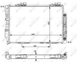 Nrf 55345 - RADIADOR ALU BRAZED MERCEDES C280 9