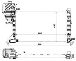 Nrf 55348A - RADIADOR ALU MECHAN MERCEDES SPRINT