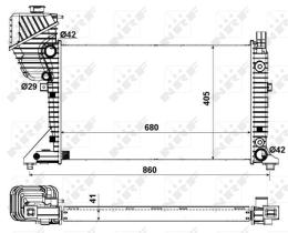 Nrf 55349A - RADIADOR ALU MECHAN MERCEDES SPRINT