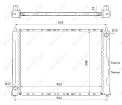 Nrf 55425 - RADIADOR ALU BRAZED ROVER 214 90-