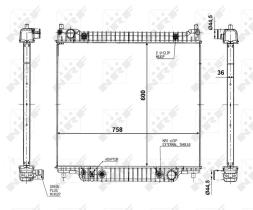Nrf 56026 - RADIADOR ALU BRAZED FORD E 150/250