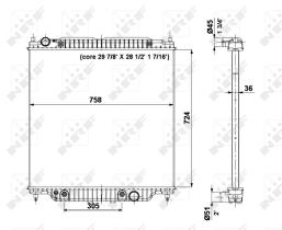 Nrf 56037 - RADIADOR ALU BRAZED FORD F 250/350/