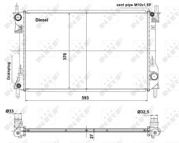 Nrf 56040 - RADIADOR ALU BRAZED FORD FIGO 1.4 L