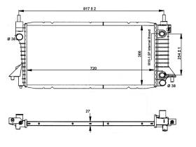 Nrf 56045 - RADIADOR ALU BRAZED FORD TAURUS 3.0