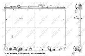 Nrf 56055 - RADIADOR ALU BRAZED HONDA MR-V 3.5I