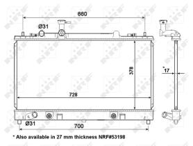 Nrf 56066 - RADIADOR ALU BRAZED MAZDA 6 02>
