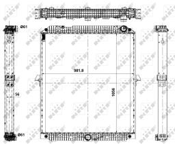 Nrf 56069 - RADIADOR ALU BRAZED MERCEDES ACTROS