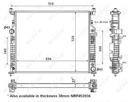 Nrf 56074 - RADIADOR ALU BRAZED MERCEDES GL/ML