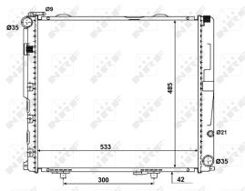 Nrf 56075 - RADIADOR ALU BRAZED MERCEDES E250 9