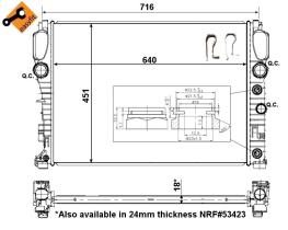 Nrf 56076 - RADIADOR ALU BRAZED MERCEDES CLS280