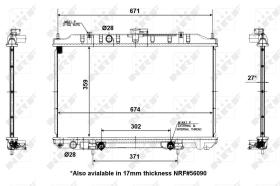 Nrf 56091 - RADIADOR ALU BRAZED NISSAN SUNNY /