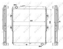 Nrf 56115 - RADIADOR ALU BRAZED TOYOTA HILUX 2.