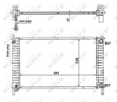 Nrf 56134 - RADIADOR ALU BRAZED FORD FIESTA 01-