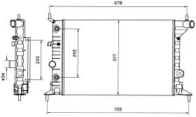 Nrf 58104 - RADIADOR OPEL VECTRA-B 1,6/2,0I AUT