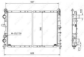 Nrf 58124 - RADIADOR ALU BRAZED FIAT COUPE 94-