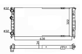 Nrf 58135 - RADIADOR ALU MECHAN SEAT CORDOBA 93